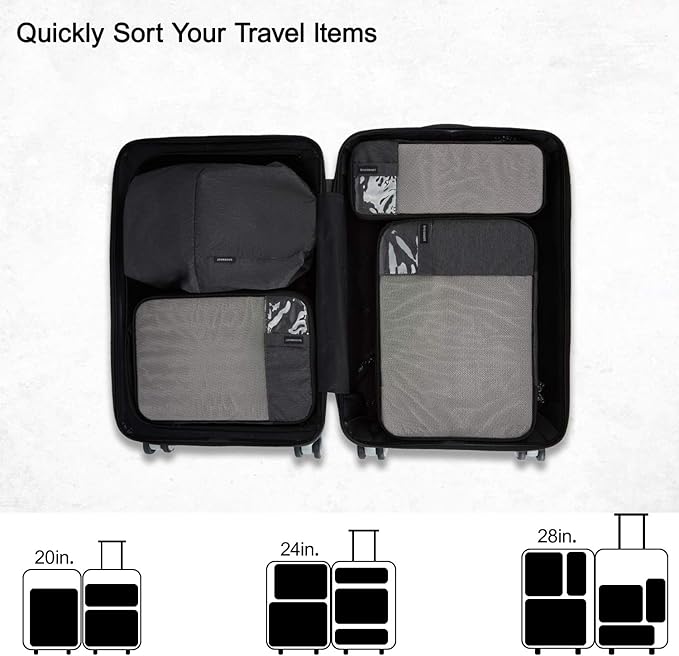 BAGSMART 6 Set /4 Set/2 Set Compression Packing Cubes - Image 3
