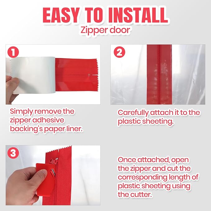 CALPALMY Heavy-Duty Dust Protector Zipper - Image 6