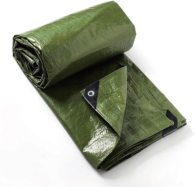 GUARD SHIELD Tarp Green 6x8 Feet Multi Purpose Waterproof Poly Tarp Cover 5mil - Image 2