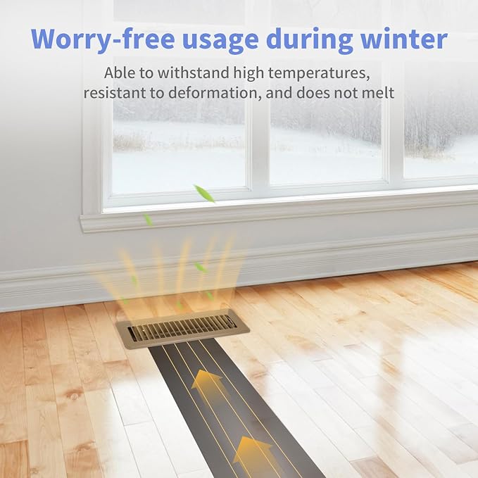 Howeall 2 Pack Floor Register 2" x 12" Inch Heavy Duty Floor Vents, Metal Heat - Image 5