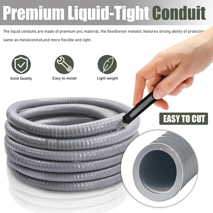 1 1/4 Inch Flexible Conduit 25 FT Non Metallic Liquid-Tight Conduit.1-1/4" Dia - Image 3