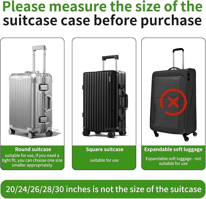 Suitcase Covers For Luggage, 26 Inch Clear PVC Luggage Covers Protector Full - Image 8