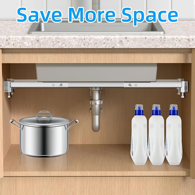 Qualward Undermount Sink Supports Brackets, Adjustable Undermount Sink Support - Image 3