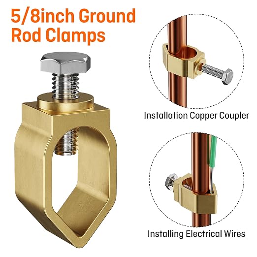 8ft Ground Rod Kit 5/8” Clad Copper Grounding Rod - Image 4
