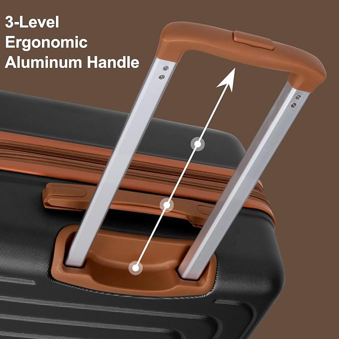 Romswi Expandable 20" Carry On Luggage, Hardshell Suitcase - Image 7