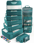 Veken 10 Set Packing Cubes for Travel Essential, Suitcase Organizer Bags in 4 by Veken