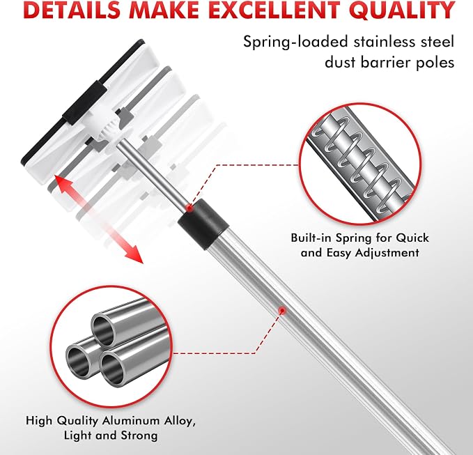 12FT Dust Barrier Poles - Image 4