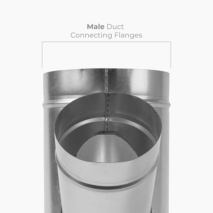 45° Degree Ø8 x 8 x 6 Inch Wye-Shape Duct Splitter - Image 5