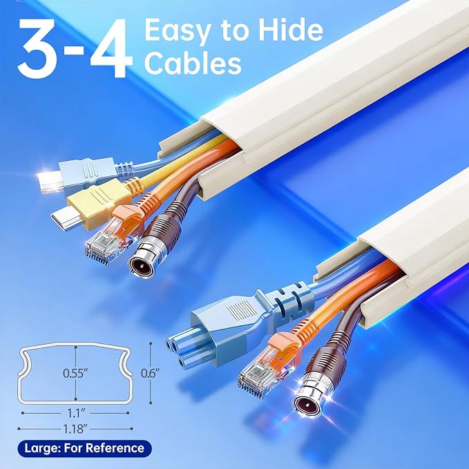 Delamu Beige Cord Hider, 85in Cord Covers - Image 2
