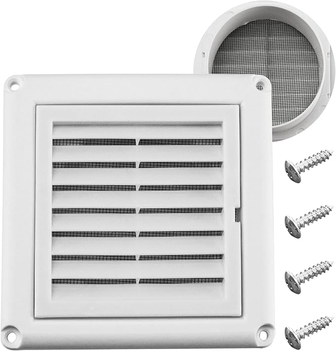 4 Inch Outside Dryer Vent Cover Hood by Funmit