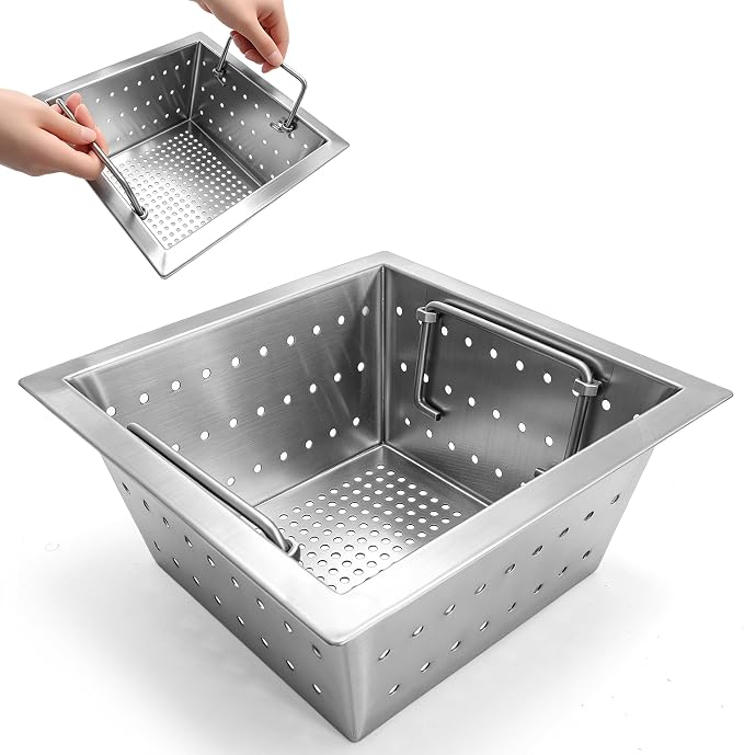 Commercial Floor Drain Strainer 10x10x5 Inch Stainless Steel Basket by Unknown