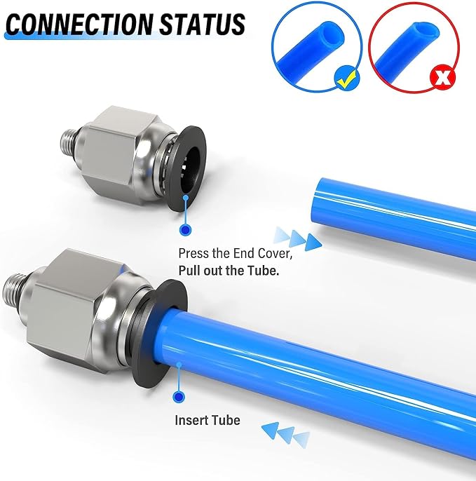 TAILONZ PNEUMATIC Male Straight 4MM Tube OD x 10-32 Inch UNF Thread Push to - Image 5