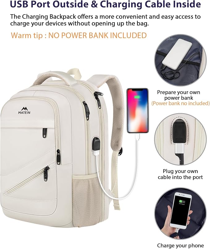 MATEIN Extra Large Backpack for Women, 18 Inch TSA College Backpack - Image 6