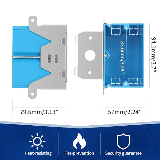 Single Gang Adjustable PVC Electrical Box, 21 cu. in., 6 Pack | Adjustable depth - Image 2