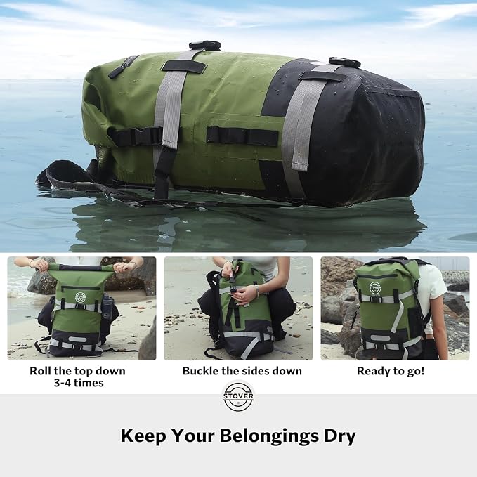 STOVER 5/10/25/30/40/55L Waterproof Backpack- Floating Dry Bag - Image 4