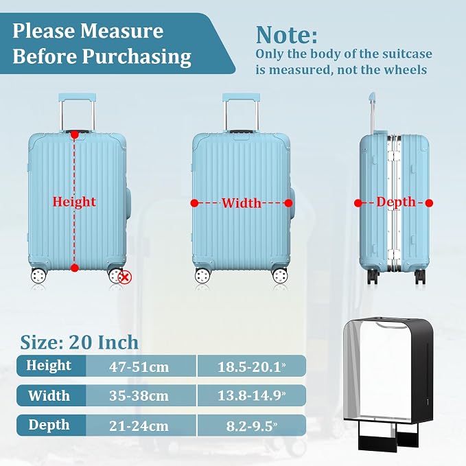 Upgraded Clear TPU Suitcase Cover Protector - Image 2