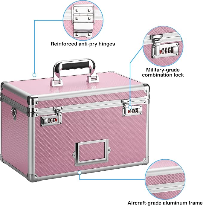 15 x 8.7 x 10 Inch Lockable Storage Box - Image 2