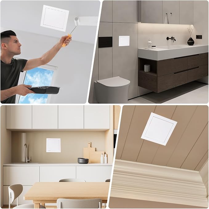 PATIKIL Drywall Access Panel 9x7 Inch, Aluminum Frame Wall Hole Cover Plumbing - Image 7