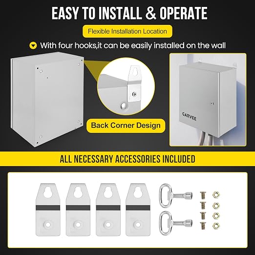 Garvee Outdoor Electrical Box, NEMA 4X Electrical Enclosure Box IP66 Waterproof - Image 4