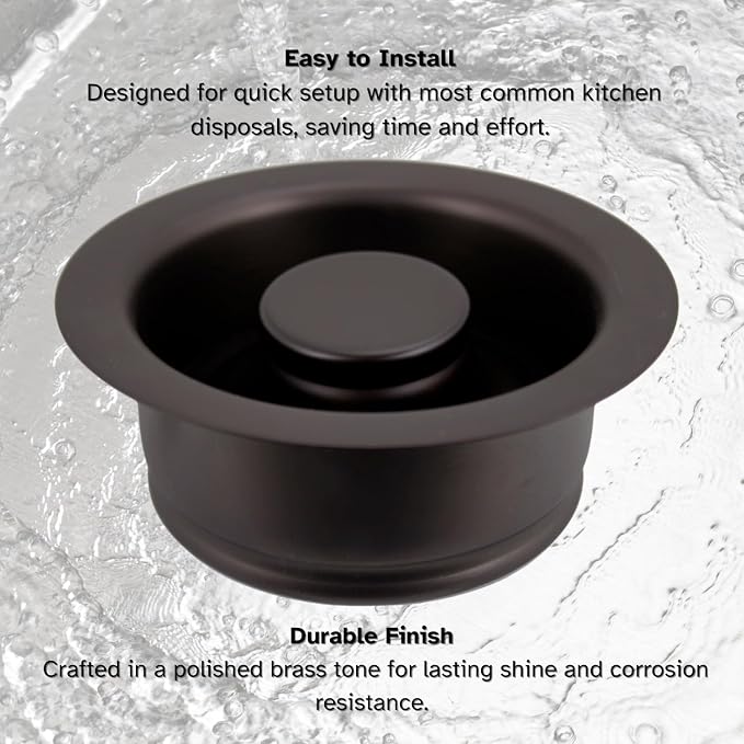 Westbrass A2089-11 4-1/4" Kitchen Sink Waste Disposal Drain Flange and Stopper - Image 7