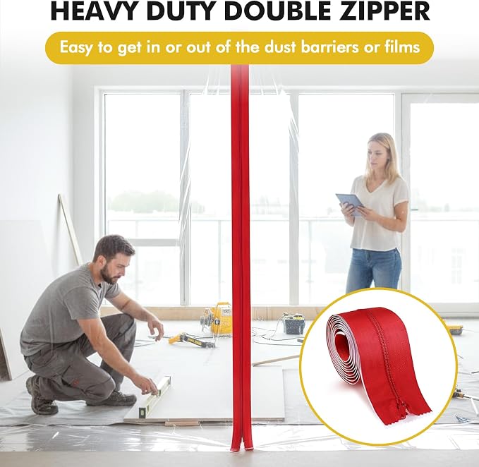 4PK Dust Barrier Poles, 10FT Adjustable Containment Kit - Image 7