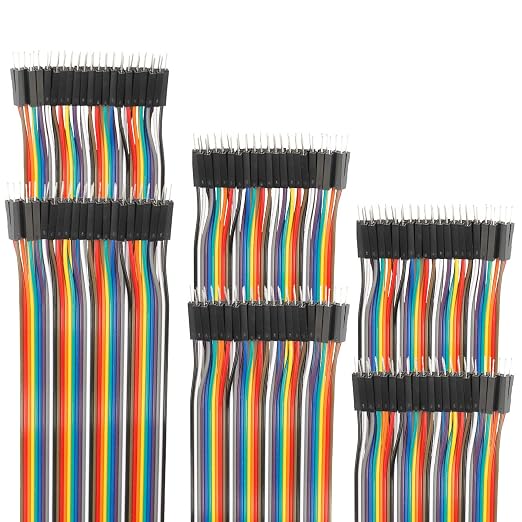120pcs 50cm Breadboard Jumper Wires Male to Male Multicolored Dupont Wire 19.7 by EDGELEC