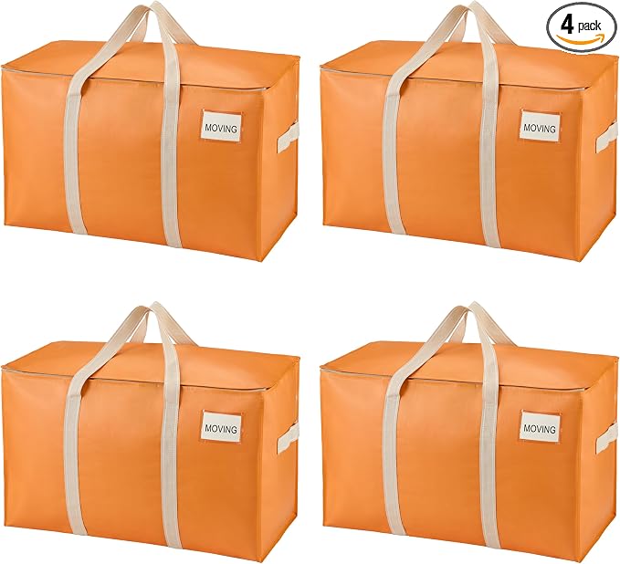 VENO 4 Pack Moving Bags, Heavy Duty, Moving Boxes Alternative, Packing Storage by Veno