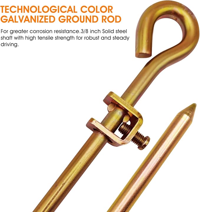 4 Foot Ground Rod, Oval-eye Grounding Bar - Image 5