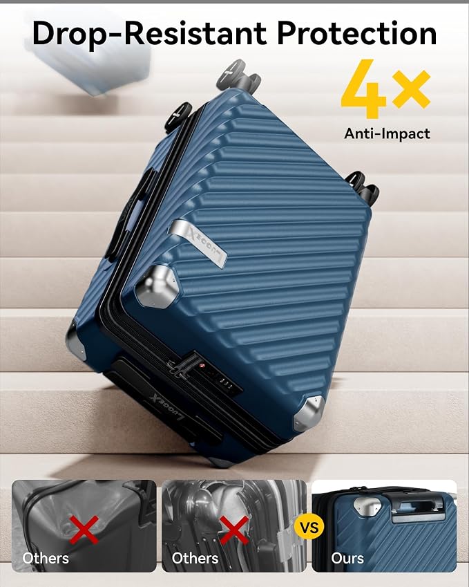 LUGGEX Luggage with Spinner Wheels, Polycarbonate Expandable Hard Shell Suitcase - Image 6