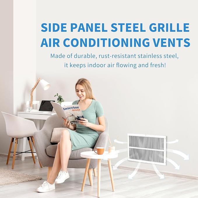 16x10 Return Air Grille, Air Return Vent Cover, AC Vent Cover, Cold Air Return - Image 4