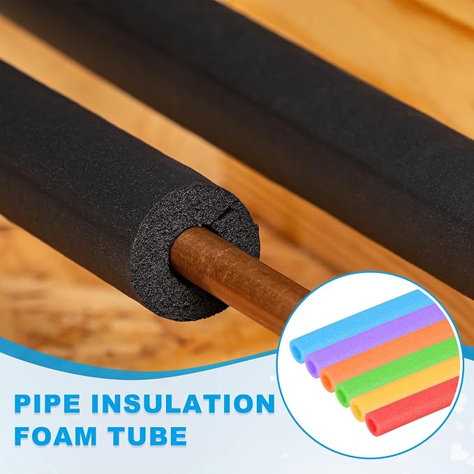 PATIKIL Pipe Insulation Foam Tube Foam Pipe Tubing Covers Purple 2Pcs | 1/2" ID - Image 4