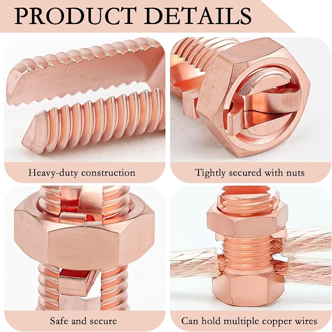 2pcs Split Bolt Wire Connector Brass - Image 3