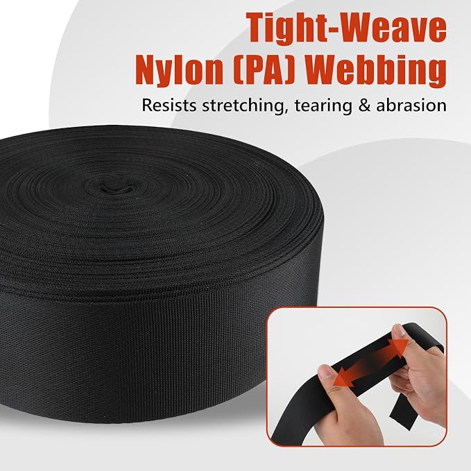 148Ft HVAC Duct Strap, Tight-Weave Nylon Duct Support Webbing, Heavy Duty Duct - Image 4