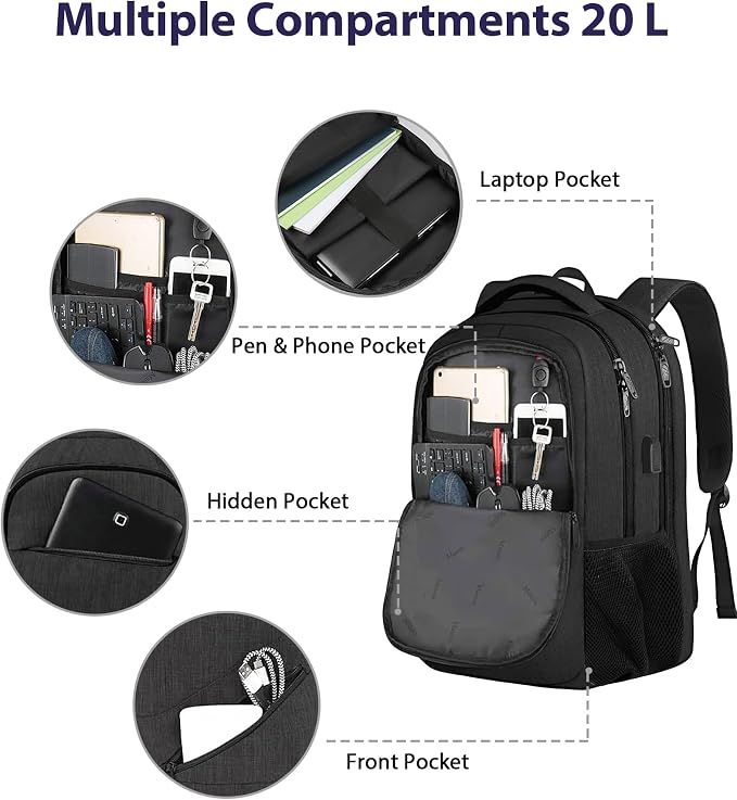 MATEIN 15.6 Inch Backpack for Men Women, 20 L Personal Item Casual Backpack - Image 8