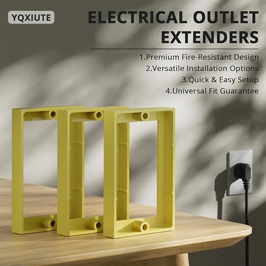 ABS 1/2 Inch Outlet Box Extender, Single Gang, 5 Pack | Single Gang Outlet Box - Image 3