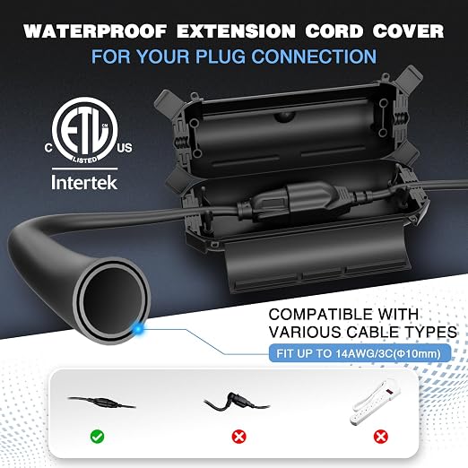 3 Pack Outdoor Extension Cord Cover Waterproof, Cord Box - Image 2