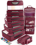 Veken 10 Set Packing Cubes for Travel Essential, Suitcase Organizer Bags in 4 by Veken