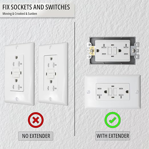 Single Gang Outlet Box Extender 1/2 Inch, 10 Pack, simplifies installation and - Image 5