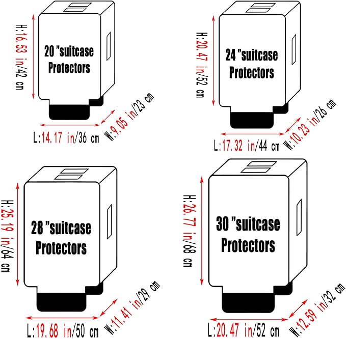 30 Inch Clear PVC Luggage Cover Protectors Suitcase Covers - Image 4