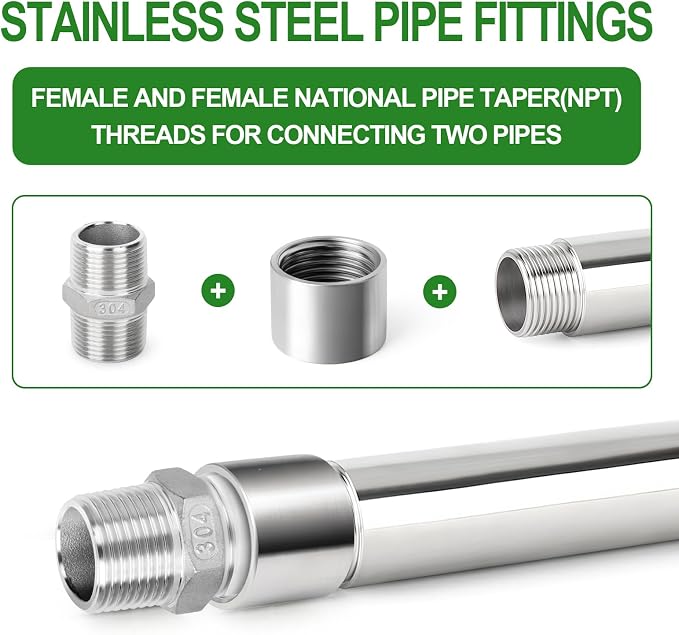 2PCS 304 Stainless Steel Cast Pipe Fitting - Image 6