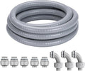 3/4 Inch 25 FT Liquid-Tight Conduit and Connector Kit | Non Metallic Flexible by ProfessionalBrand