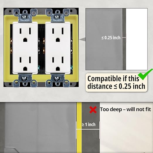 1/4”Double Gang Outlet Box Extender, Comes - Image 3