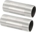 PATIKIL 304 Stainless Steel Pipe Fitting, 2 Pack 1" BSP Male x 1" BSP Male by PATIKIL