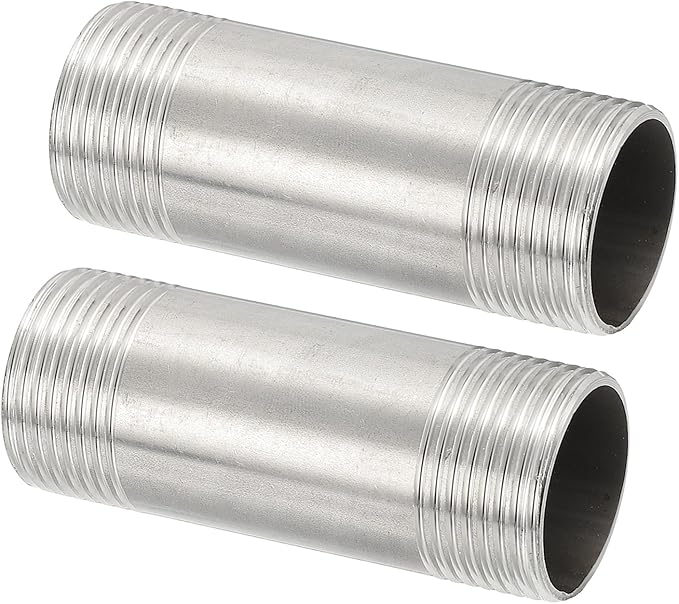 PATIKIL 304 Stainless Steel Pipe Fitting, 2 Pack 1" BSP Male x 1" BSP Male by PATIKIL