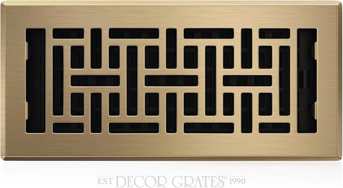 Decor Grates Metal Oriental Decorative Air Vent Cover 4x10 Floor Register – by DecorGrates