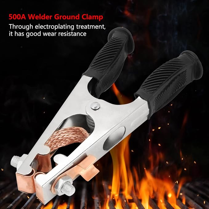 Welding Ground Clamp, 500A Electroplated Grounding Earth Clip | Copper Clips - Image 7