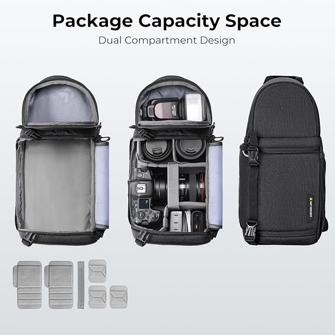 K&F Concept Camera Sling Bag Crossbody Bag Camera Shoulder Backpack - Image 8