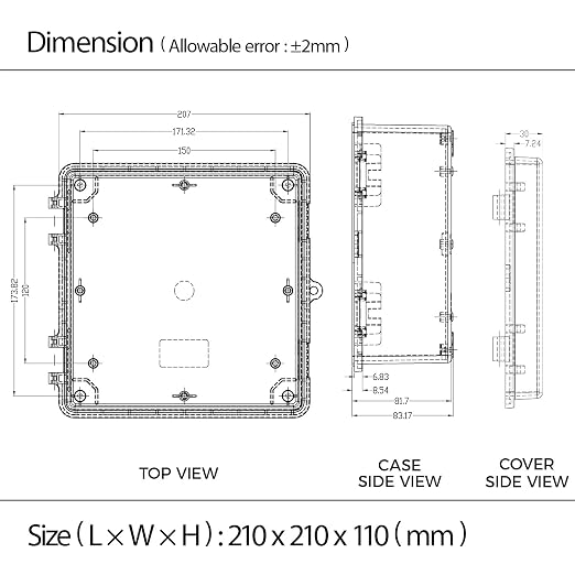 Junction Box IP67 Waterproof Electrical Box ABS Plastic Hinged Shell - Image 7