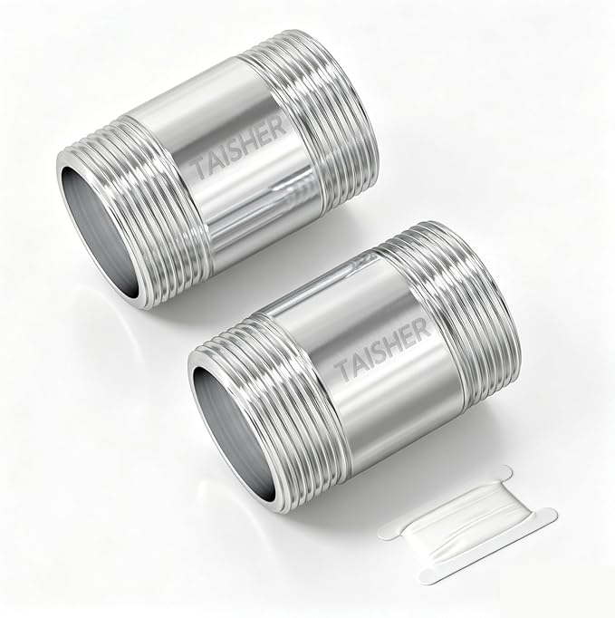 2pcs Thickened Nipple Cast Pipe 3/4" NPT Male by TAISHER