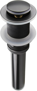 Bathroom Sink Pop Up Drain Without Overflow, Small Cap, Matte Black by ALLWIN-HOUSEWARE